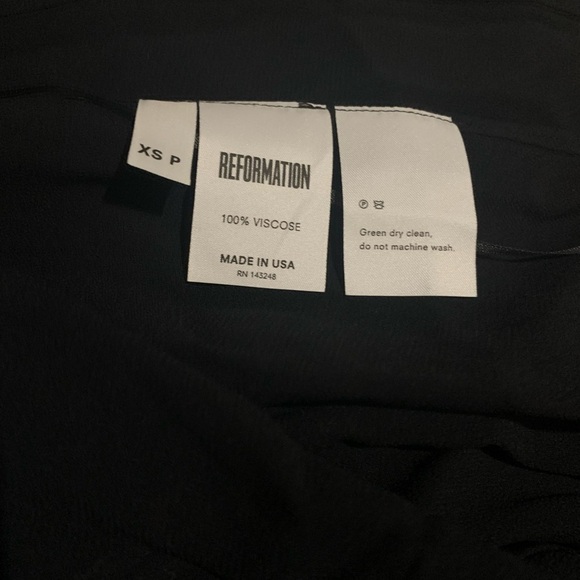 Reformation Nicole Floral Black Wrap Midi Dress Size: XS - Picture 8 of 9